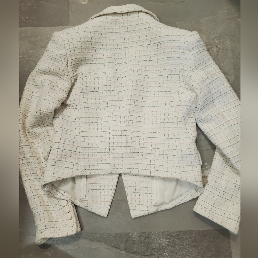 Veronica Beard Diego Dickey Jacket. Long Sleeve Blazer. Tweed. Cotton. Size 2. - Picture 5 of 16